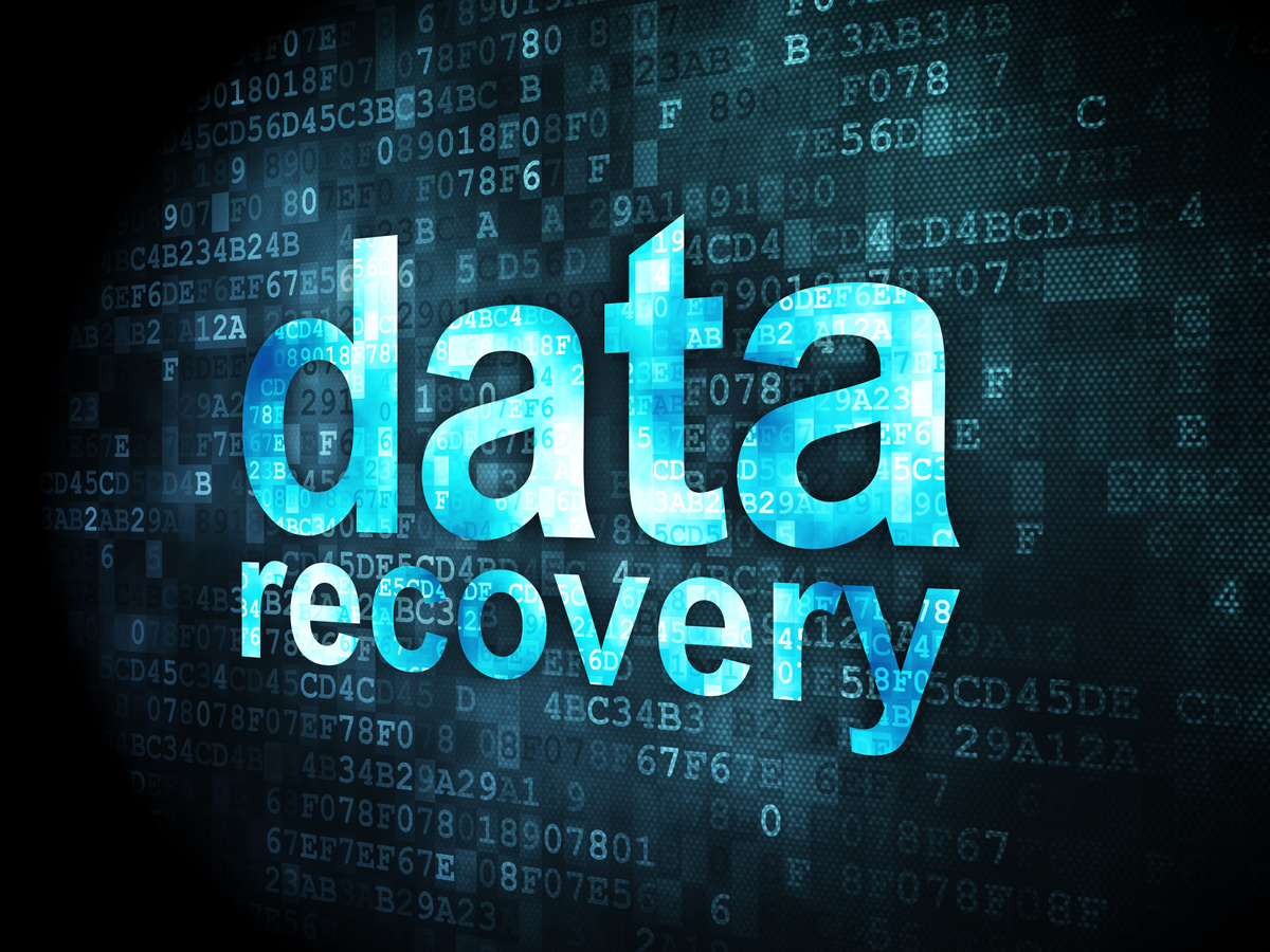 Information concept: Data Recovery on digital background