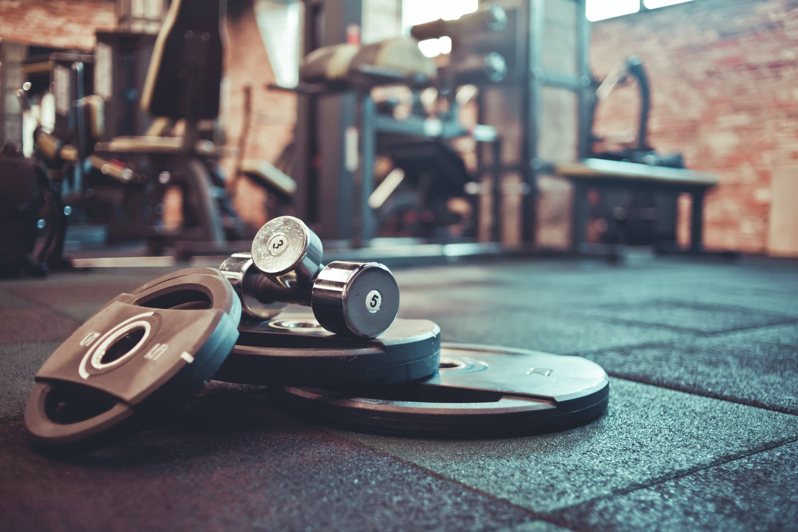 Gym Weights on the Floor 